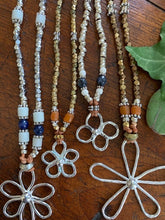 Load image into Gallery viewer, 5 Petal Beaded Flower Necklace