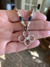Load image into Gallery viewer, 4 Petal Beaded Flower Necklace