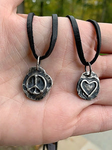Oxidized Peace Necklace