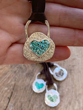 Load image into Gallery viewer, Crushed Gemstone Heart Pendant