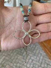 Load image into Gallery viewer, 4 Petal Beaded Flower Necklace