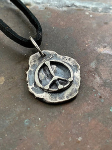 Oxidized Peace Necklace