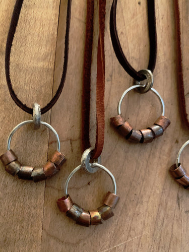 Silver & Copper Chime Necklace